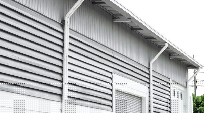 Steel Downspout Installation